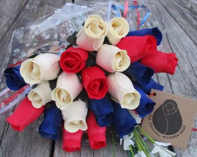 Patriotic Holiday Flowers Bouquet