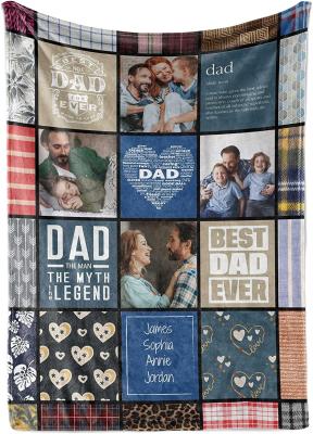 Personalized Photo Blanket for Dad