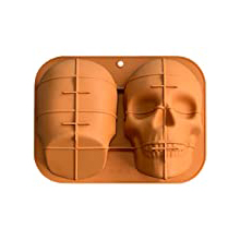 JETKONG Large Skull Cake Pan Haunted Skull Baking Cake Mold for Halloween and Birthday Party