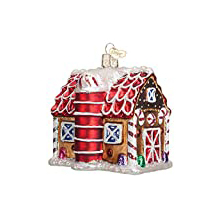 Old World Christmas Collection Glass Blown Ornaments for Christmas Tree Gingerbread Barn